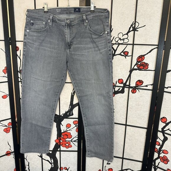 AG Adriano Goldschmied The Tellis Modern Slim Jeans Size 38 Gray Mens - Picture 1 of 6